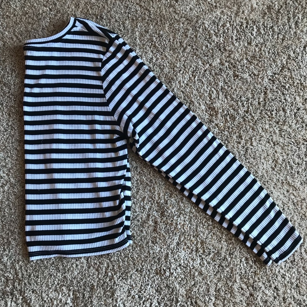 Striped Shortie Long Sleeve Shirt